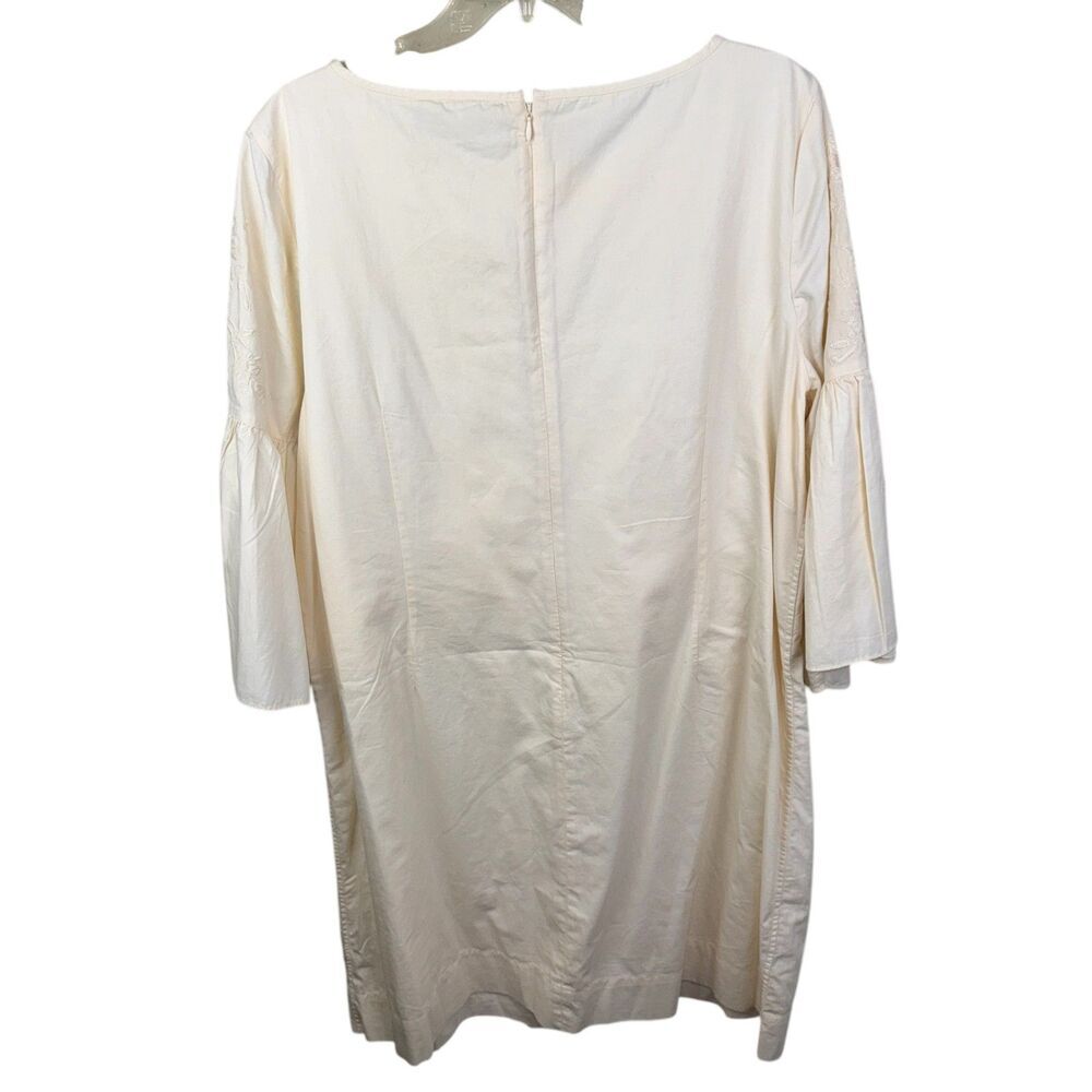 Lauren Ralph Lauren Black Label Women's Cream Sheath Dress Embroidery Size 16W - Picture 2 of 4